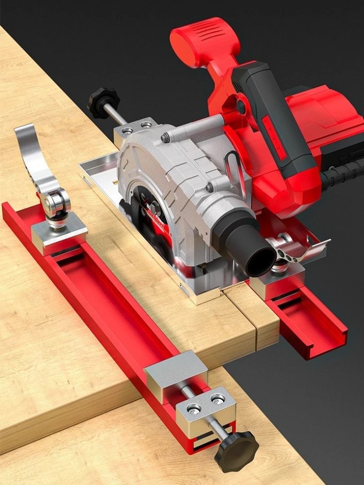 Cutting Machine Base Circular Saw Guide Rail Woodworking Cutting Machine Base Aluminum Alloy Punch Plate for Precision Cutting - Image 2