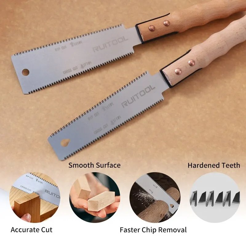 Ultra-Flex 6-Inch Japanese Pull Saw - SK5 Steel | 14TPI/17TPI Double-Sided Flush Cut Hand Saw - Image 7