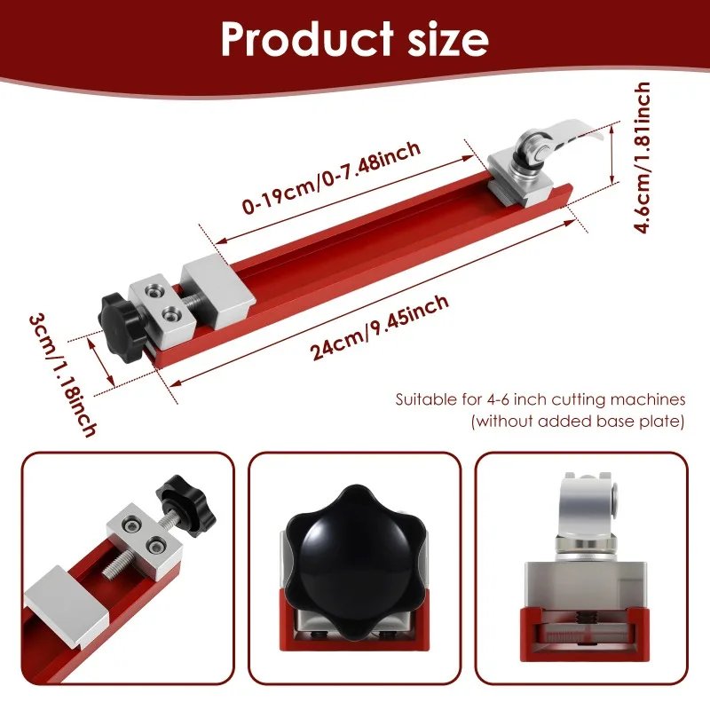 Cutting Machine Base Circular Saw Guide Rail Woodworking Cutting Machine Base Aluminum Alloy Punch Plate for Precision Cutting - Image 4