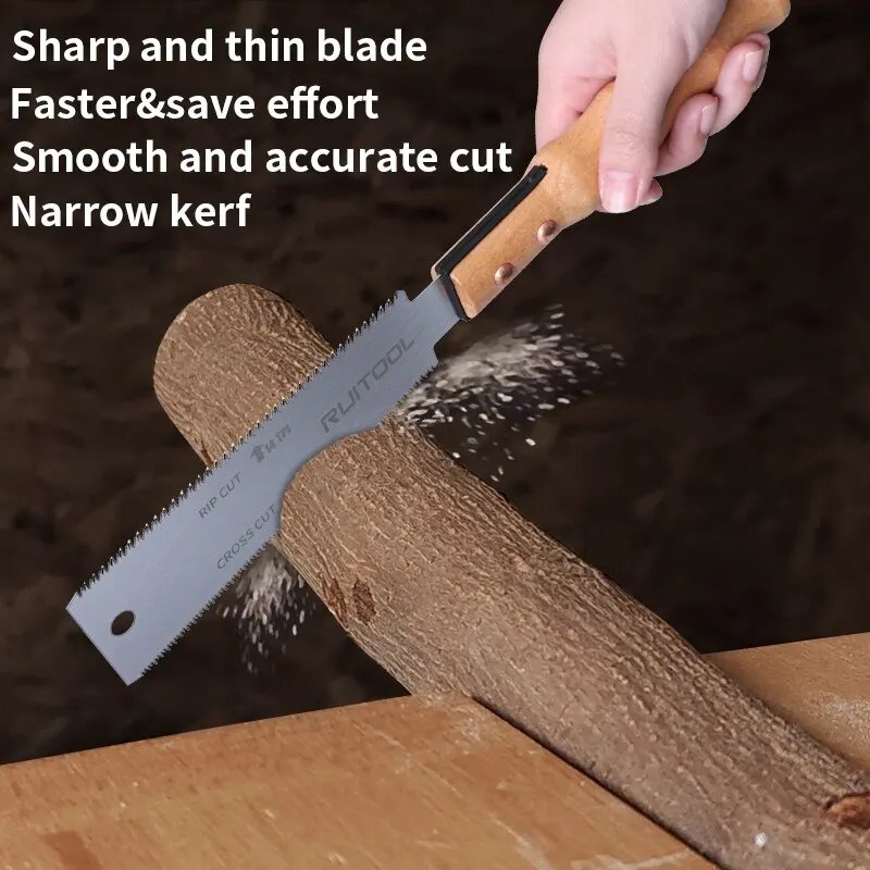 Ultra-Flex 6-Inch Japanese Pull Saw - SK5 Steel | 14TPI/17TPI Double-Sided Flush Cut Hand Saw - Image 4