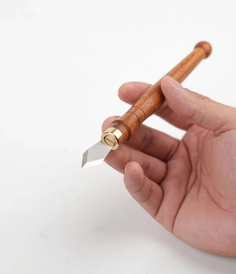 Woodworking Triangular Line Drawing Knife DIY Tool Bidirectional Drawing Knife Marking High Carbon Steel Blade Wood Carving Tool - Image 3