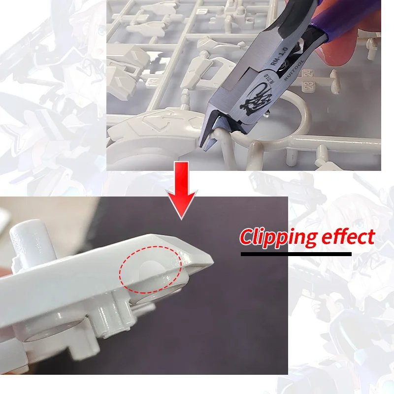Precision Ultra-thin Single Blade Gundam Nipper CR-V Steel Non-slip Sprue Cutter Model Pliers for Plastic Model Kit - Image 4