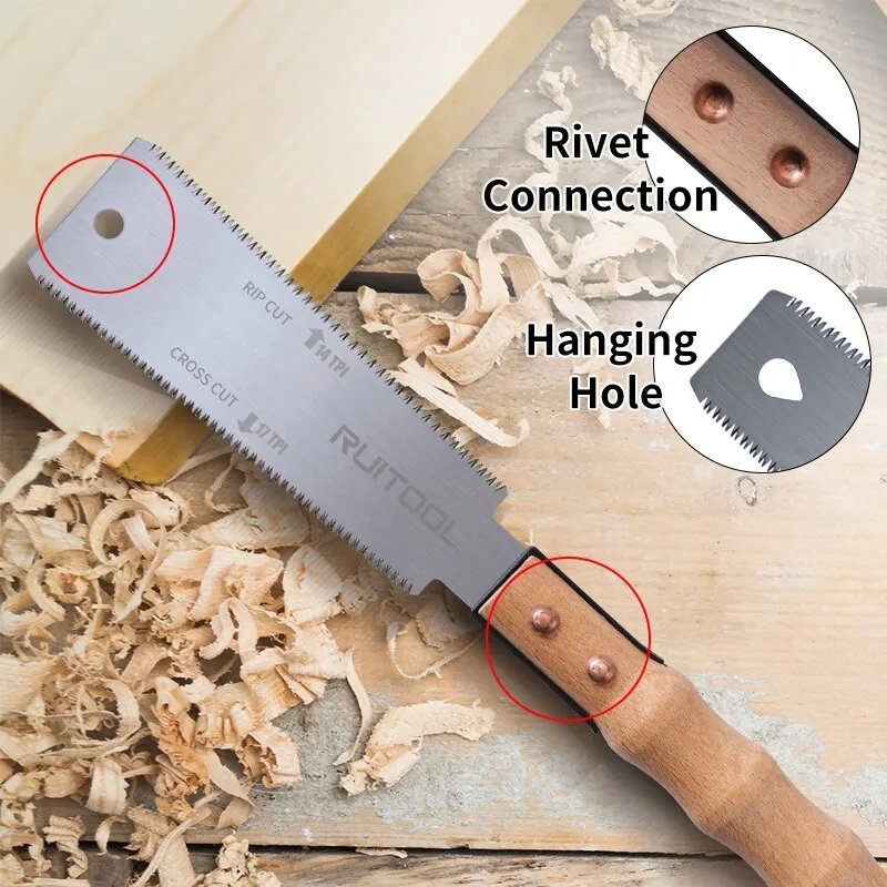 Ultra-Flex 6-Inch Japanese Pull Saw - SK5 Steel | 14TPI/17TPI Double-Sided Flush Cut Hand Saw - Image 8