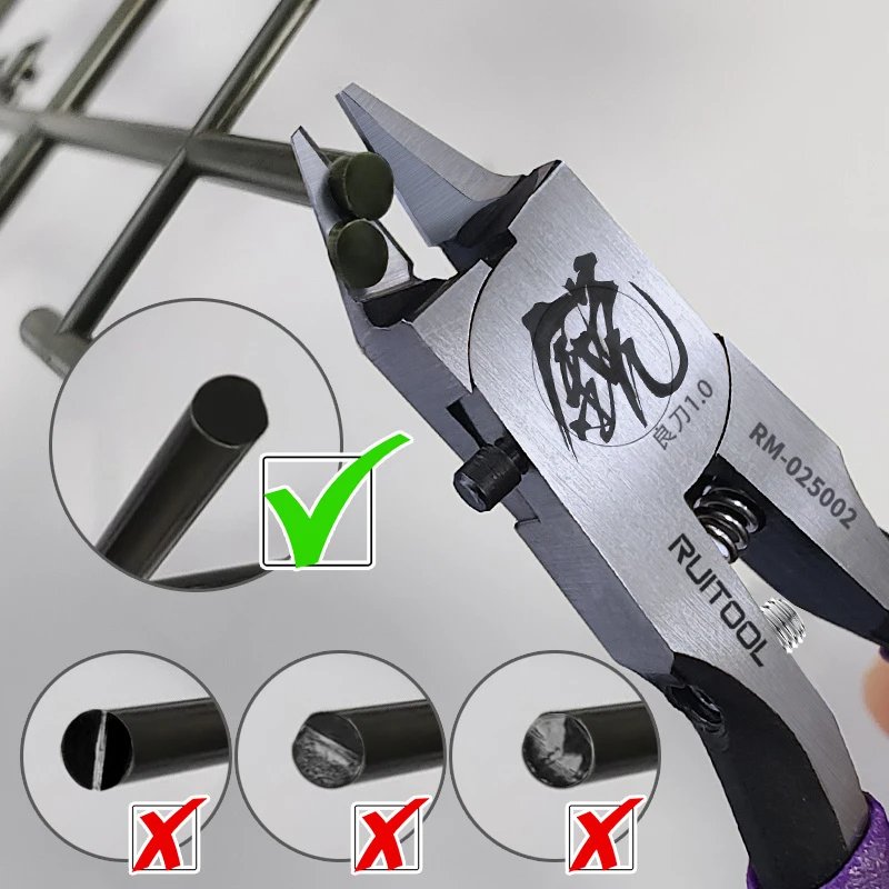 Precision Ultra-thin Single Blade Gundam Nipper CR-V Steel Non-slip Sprue Cutter Model Pliers for Plastic Model Kit - Image 2