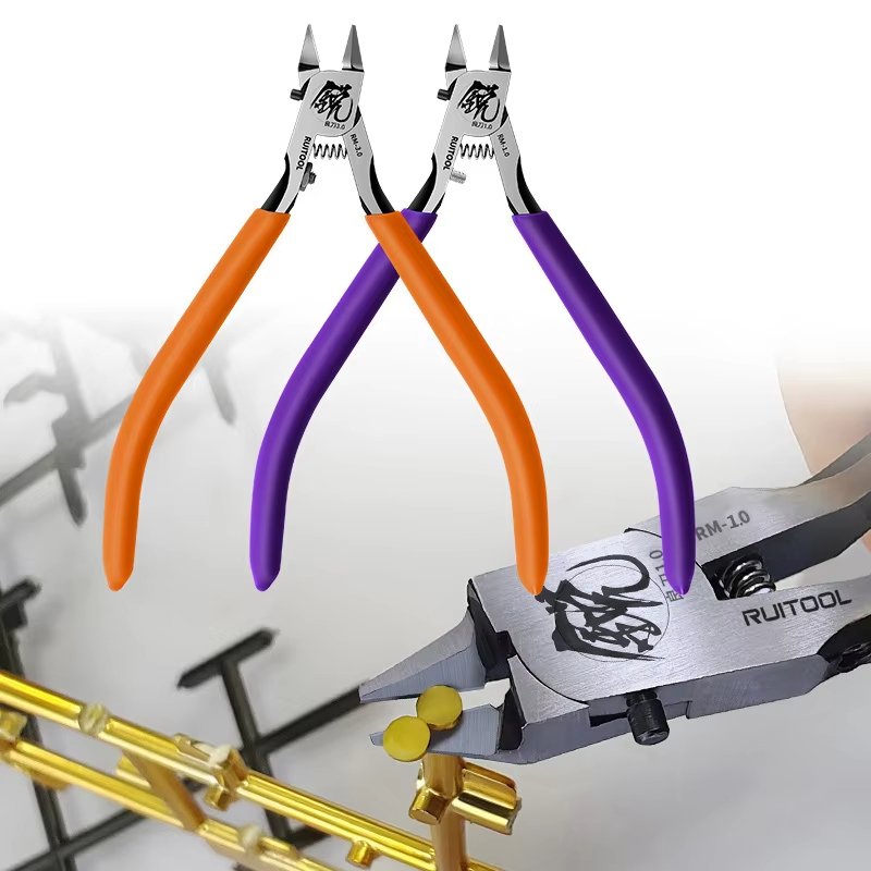 Precision Ultra-thin Single Blade Gundam Nipper CR-V Steel Non-slip Sprue Cutter Model Pliers for Plastic Model Kit