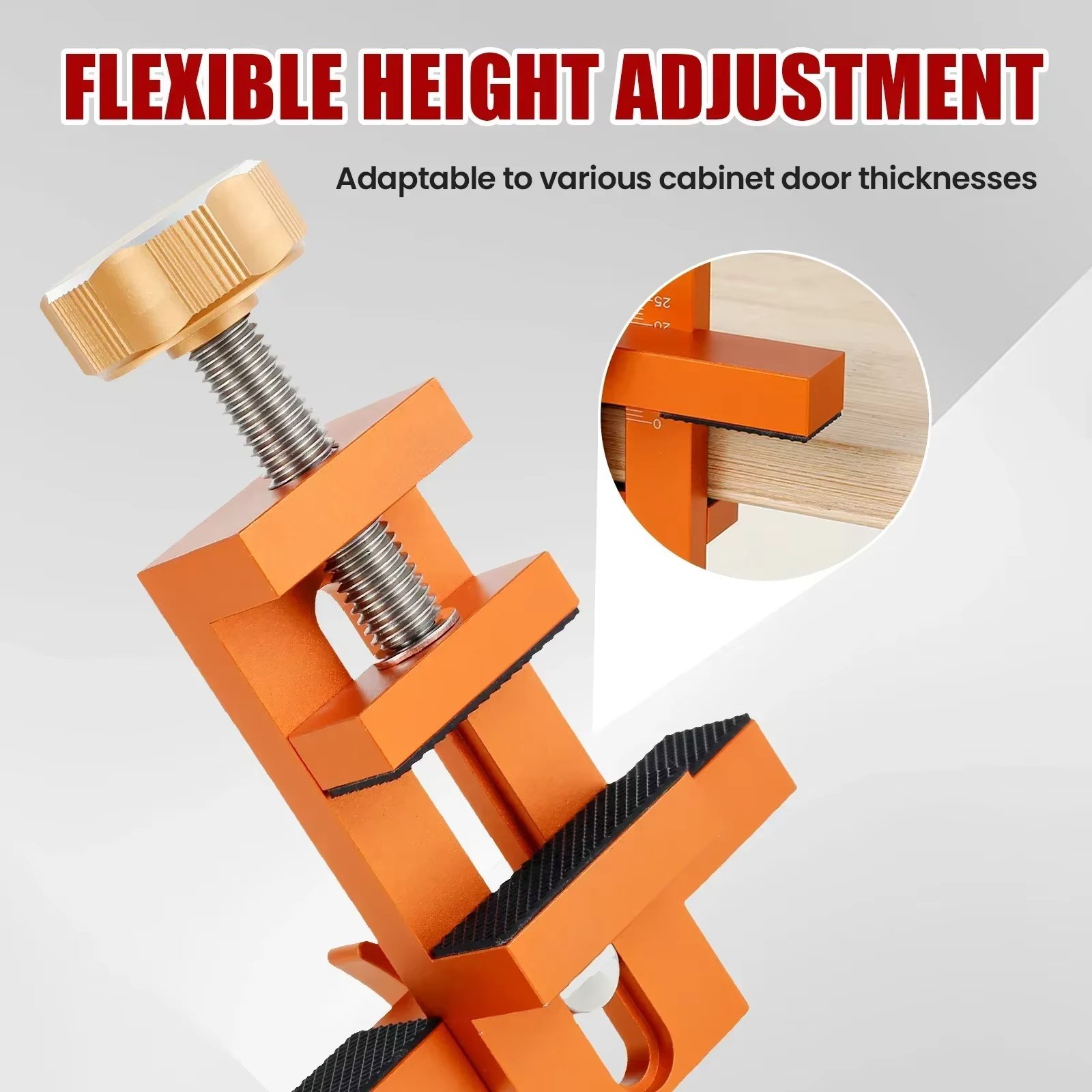 Woodworking Cabinet Door Installation Jig,Door Panel Installation Rebounding Device Drilling Tool 2 in 1 Quick Positioning Tool