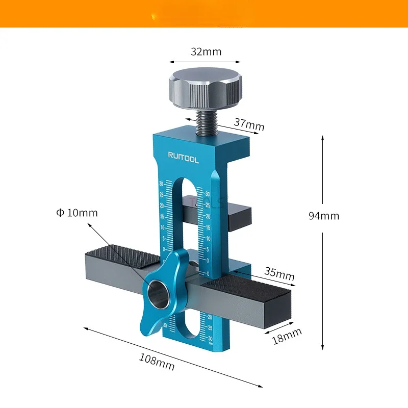 New Cabinet Door Mounting Jig Locator Quick Positioning Hole Opening Tool Adjustable Aluminum Alloy Cabinet Portable Tools - Image 2