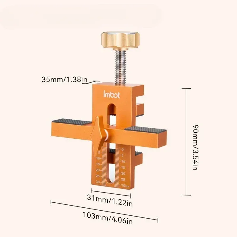 Woodworking Cabinet Door Installation Jig,Door Panel Installation Rebounding Device Drilling Tool 2 in 1 Quick Positioning Tool - Image 2