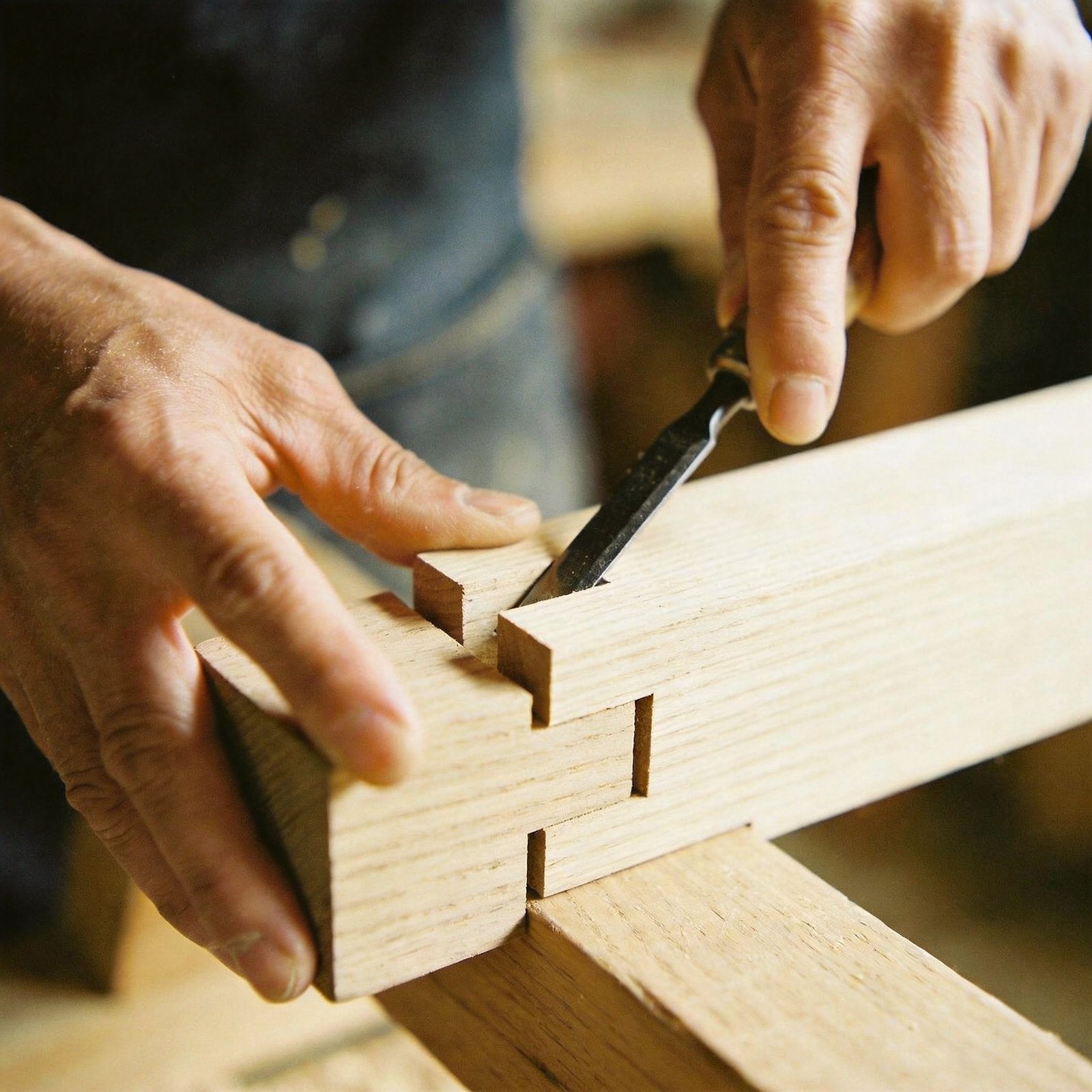 Craftsman hands at work