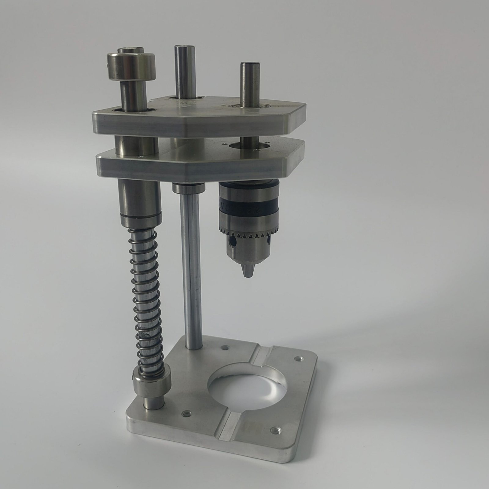 Precision Vertical Drill Guide for Handheld Drills | Aluminum Profile & Woodworking Drill Press Stand